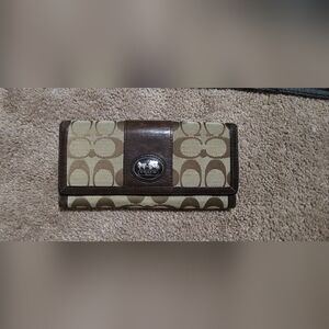 Coach Brown and Tan Wallet